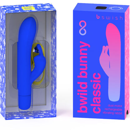 B SWISH - VIBRADOR CLÁSICO RECARGABLE BWILD BUNNY INFINITE SILICONA AZUL