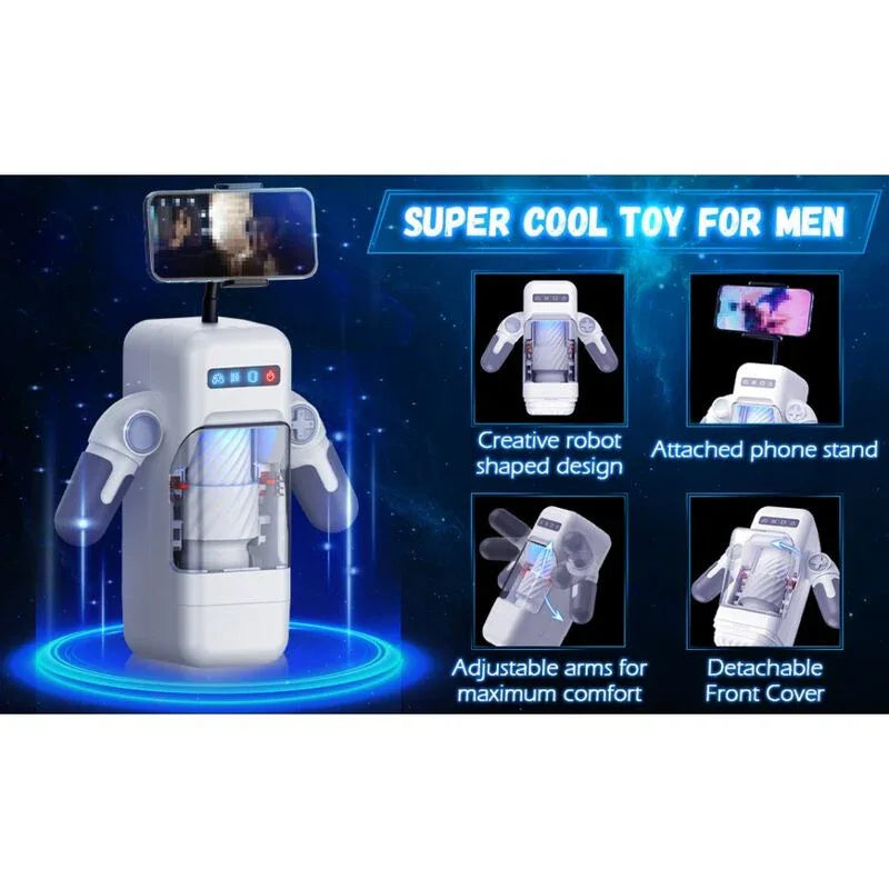 Baile For Him – Game Cup Masturbateur à Vibration de Poussée avec Fonction Chauffante et Support Mobile Noir