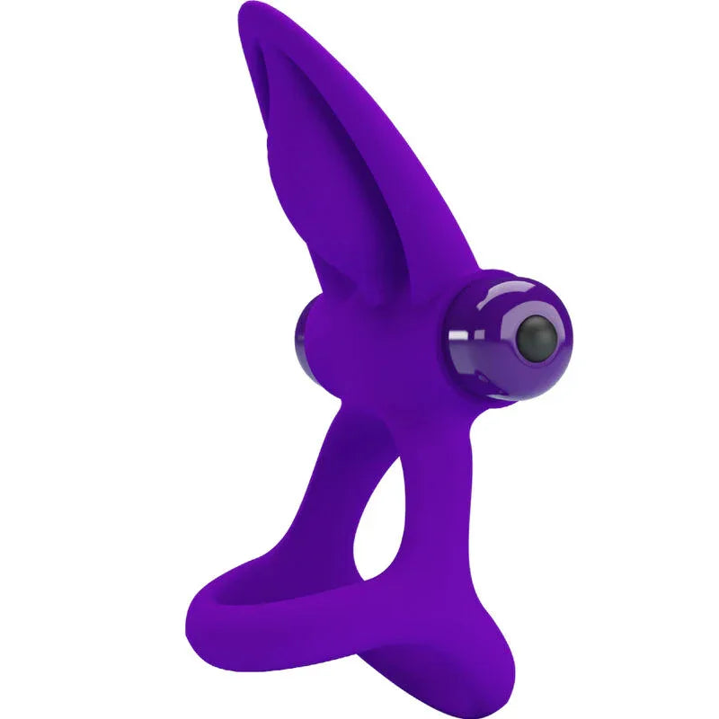 Pretty Love – Anneau Vibrateur 10 Vibrations Silicone Violette