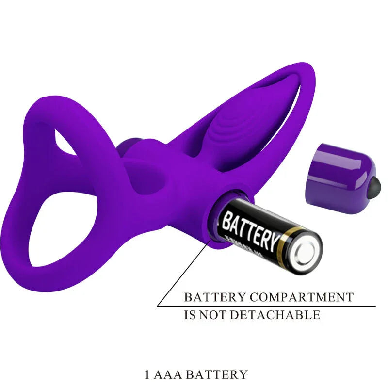 Pretty Love – Anneau Vibrateur 10 Vibrations Silicone Violette