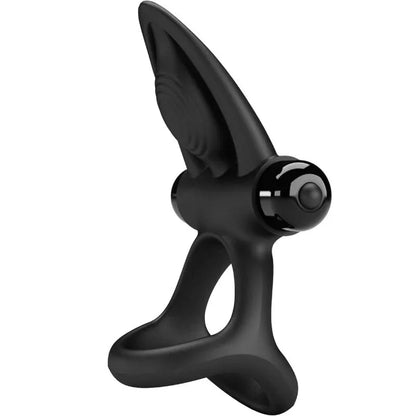Pretty Love – Anneau Vibrant 10 Vibrations Silicone Noir