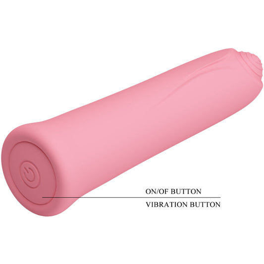 PRETTY LOVE - CURTIS MINI SUPER POWER VIBRATOR 12 VIBRATIONS PINK SILICONE