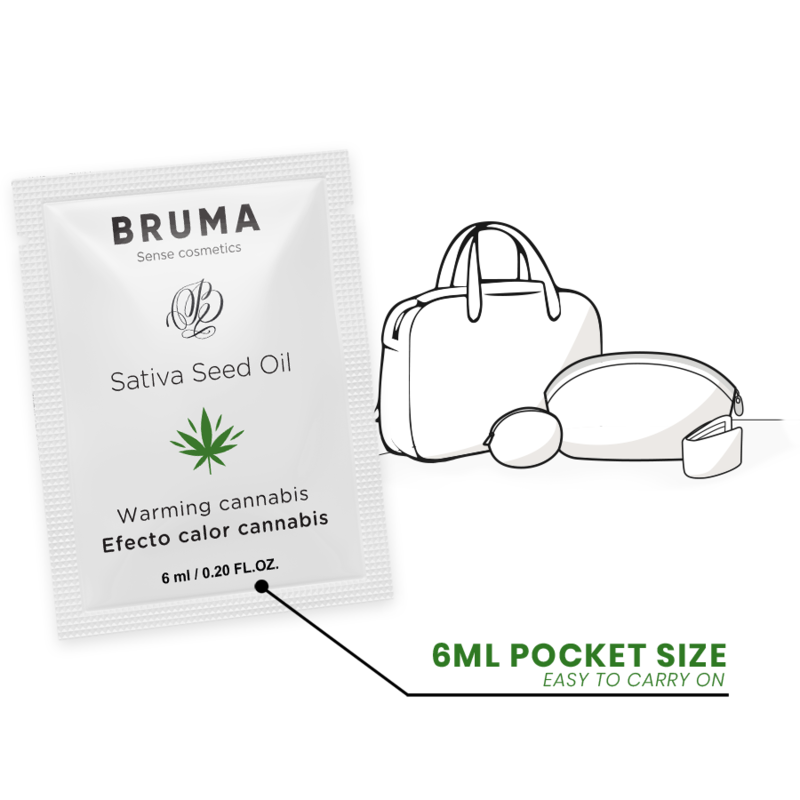 Huile de graines de sativa gel glissant réchauffant saveur de cannabis 6 ml – Bruma