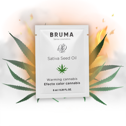 Huile de graines de sativa gel glissant réchauffant saveur de cannabis 6 ml – Bruma