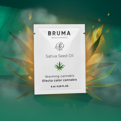 Huile de graines de sativa gel glissant réchauffant saveur de cannabis 6 ml – Bruma