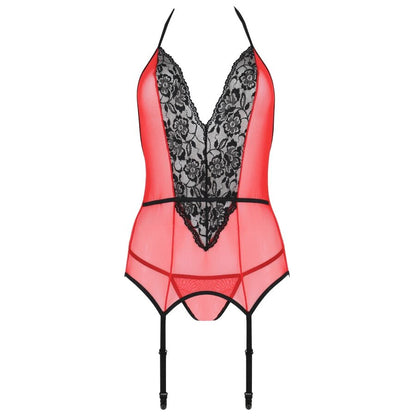 PASIÓN - CORSÉ PEONIA LINEA ERÓTICA ROJO L/XL