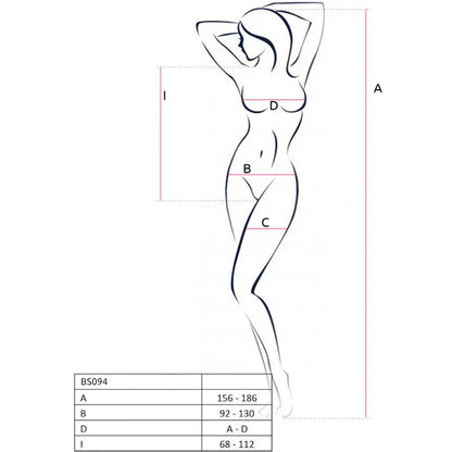 Passion – Bs094 Bodystocking Rouge taille Unique