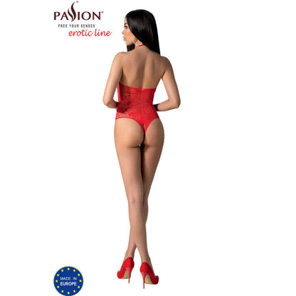 PASIÓN - BS094 BODYSTOCKING ROJO TALLA ÚNICA