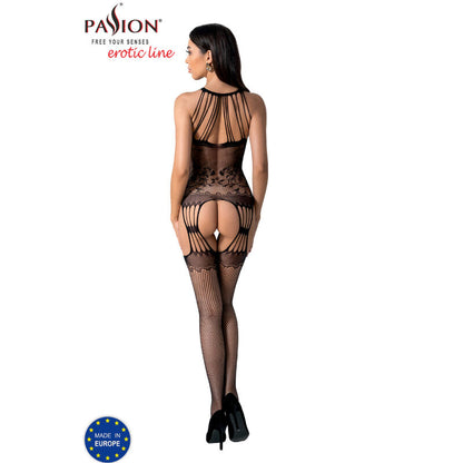 PASSION - BS095 BODYSTOCKING ROUGE TAILLE UNIQUE