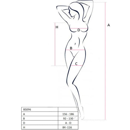 Passion – Bs096 Bodystocking Blanc taille Unique