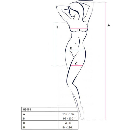 PASSION - BS096 BODYSTOCKING BLANC TAILLE UNIQUE