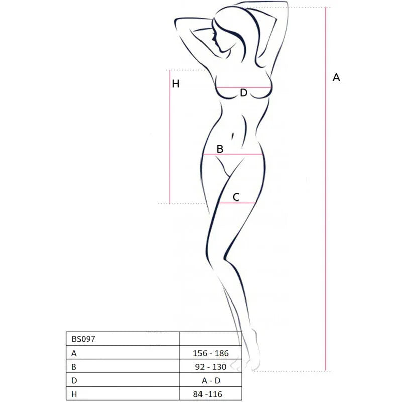 Passion – Bs097 Bodystocking Blanc taille Unique