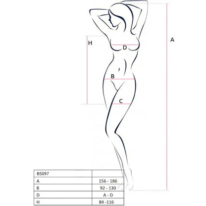 Passion – Bs097 Bodystocking Blanc taille Unique