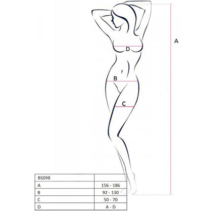 PASSION - BS098 BODYSTOCKING BLANC TAILLE UNIQUE