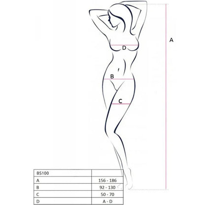 Passion – Bodystocking Blanc Bs100 taille Unique