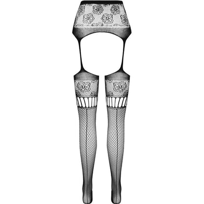PASSION - S030 BAS BLANCS AVEC JARRETIÈRE TAILLE UNIQUE