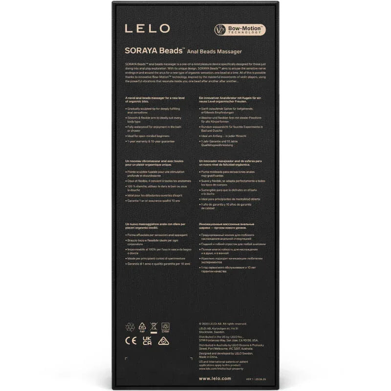 Lelo – Masseur Anal Soraya Beads Noir