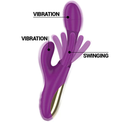 Intense – Apolo Vibrateur Multifonction Rechargeable 7 Vibrations avec Langue Oscillante Violet