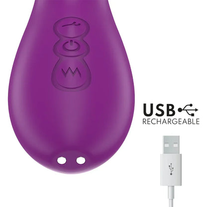 Intense – Apolo Vibrateur Multifonction Rechargeable 7 Vibrations avec Langue Oscillante Violet