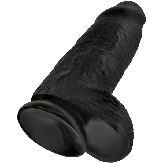 King Cock – Pénis Réaliste Chubby 23 cm Noir