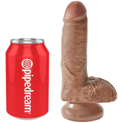 King Cock – Pénis Réaliste avec Boules 13.2 cm Caramel