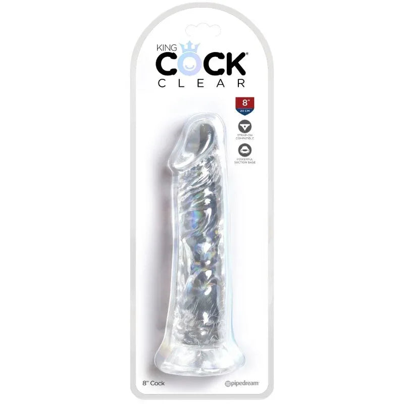 King Cock – Pénis Réaliste Clair 19.7 cm Transparent