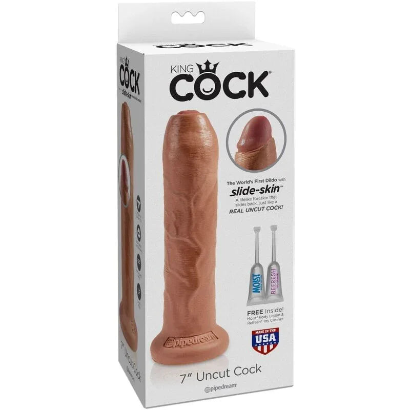 King Cock – Pénis Réaliste Non Coupé 17.8 cm Caramel