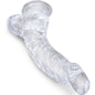 KING COCK - PENE CURVO REALISTA CLARO CON BOLAS 16,5 CM TRANSPARENTE
