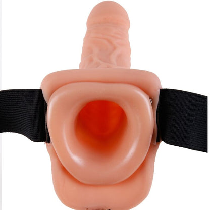 SERIE FETISH FANTASY - ARNÉS AJUSTABLE CONTROL REMOTO PENE REALISTA CON TESTICULOS 23 CM