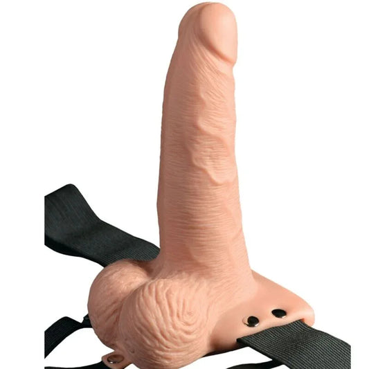 Fetish Fantasy Series – Harnais Réglable Télécommande Pénis Réaliste avec Testicules Rechargeables et Vibrateur 15 cm