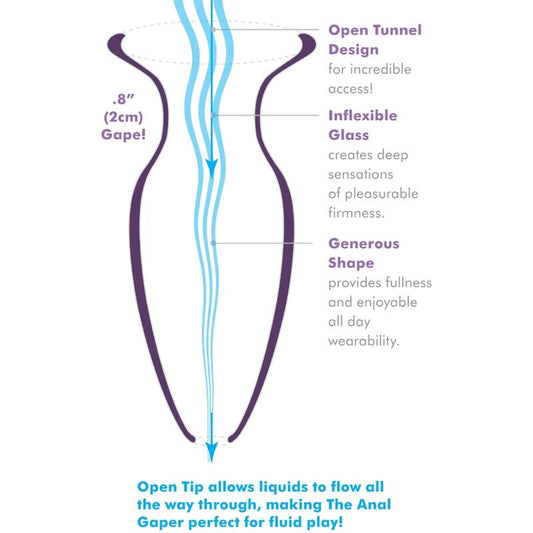 ANAL FANTASY ELITE COLLECTION - GAPER ANAL DILATOR FOR BEGINNERS GLASS SIZE S