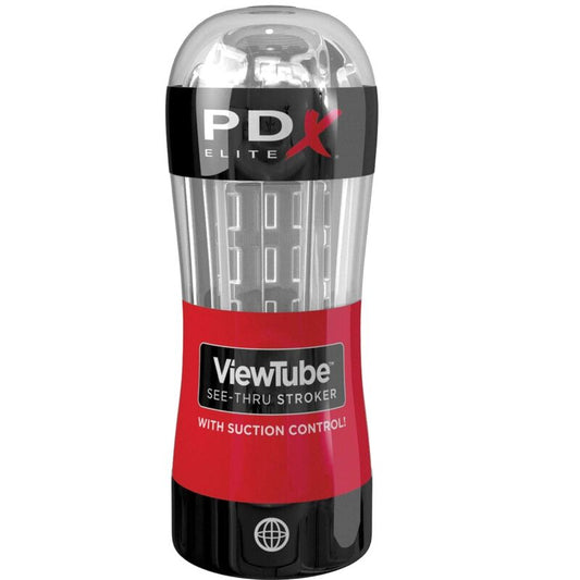 PDX ELITE - MASTURBADOR STROKER TUBO DE VISTA CONTROL ONDAS ESTIMULANTES TRANSPARENTES