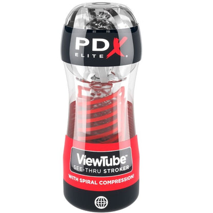 PDX ELITE - STROKER VIEWTUBE 2 ESPIRAL DE COMPRESIÓN TRANSPARENTE