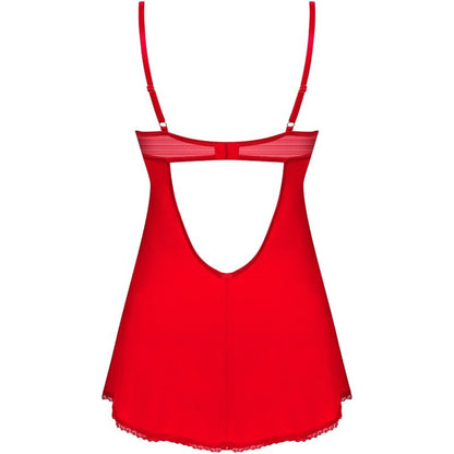 OBSESSIVE - RED INGRIDIA SHIRT &amp; Thong XS/S