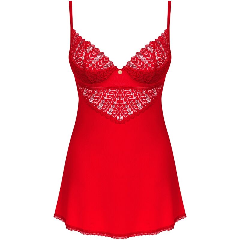 OBSESSIVE - RED INGRIDIA SHIRT &amp; Thong XS/S