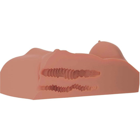 PDX PLUS - CARAMEL DOUBLE ENTRY FEMALE MASTURBATOR TORSO