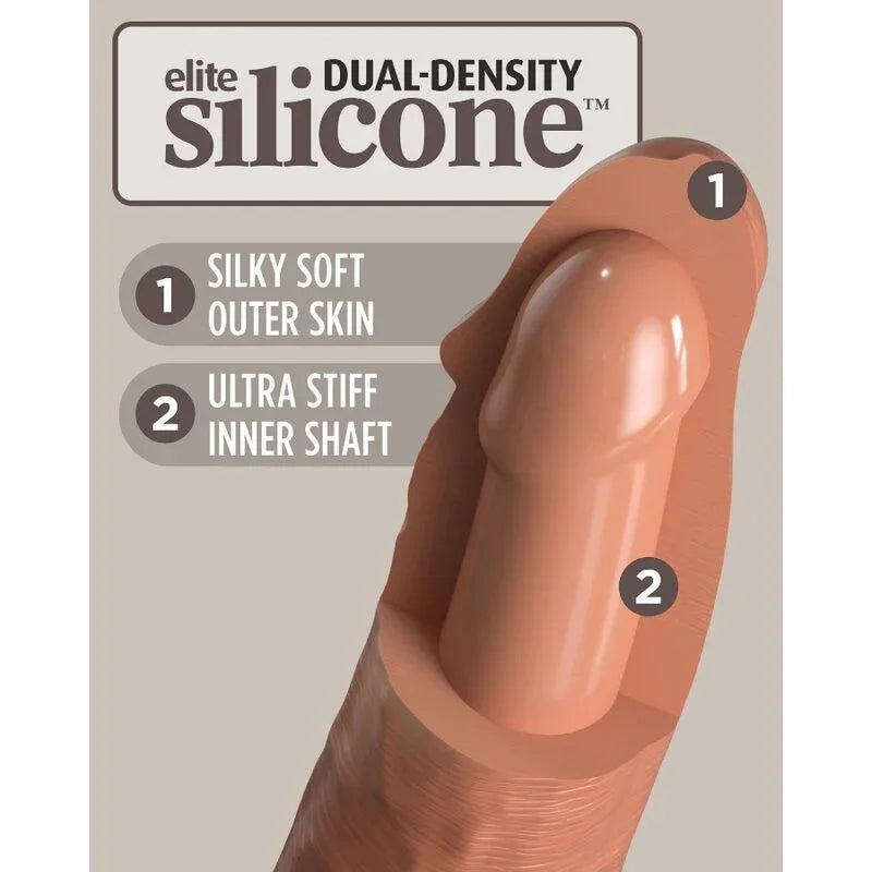King Cock – Elite Gode Réaliste en Silicone 15.2 cm Caramel