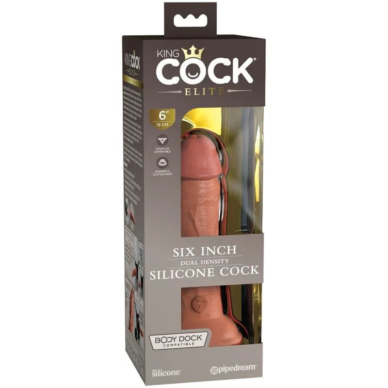 King Cock – Elite Gode Réaliste en Silicone 15.2 cm Caramel