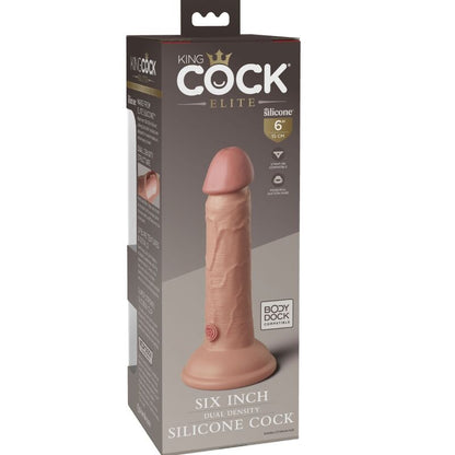 KING COCK - DILDO DE SILICONA REALISTA ELITE DE 15,2 CM