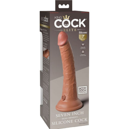 KING COCK - ELITE GODE REALIZED IN SILICONE 17.8 CM CARAMEL