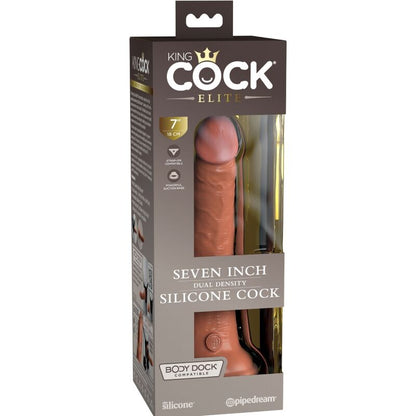 KING COCK - ELITE GODE REALIZED IN SILICONE 17.8 CM CARAMEL