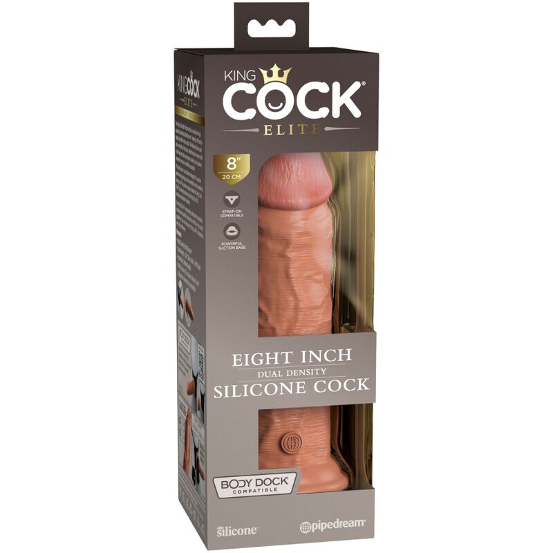 KING COCK - ELITE GODE REALIZED IN SILICONE 20.3 CM CARAMEL