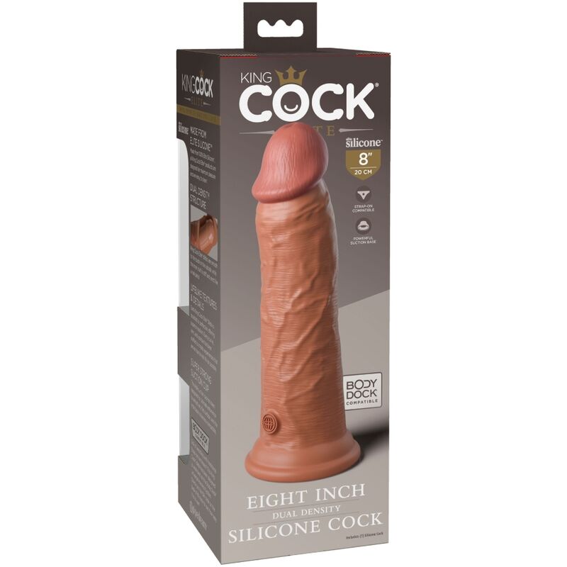 KING COCK - ELITE GODE REALIZED IN SILICONE 20.3 CM CARAMEL