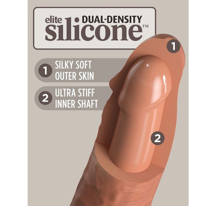 KING COCK - ELITE GODE REALIZED IN SILICONE 20.3 CM CARAMEL