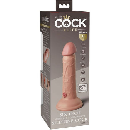 KING COCK - ELITE GODE RÉALISTE VIBRANT &amp; SILICONE 15.2 CM