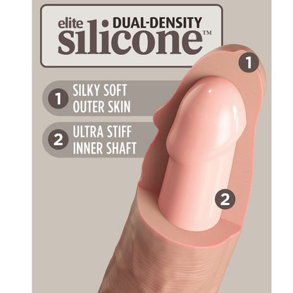 KING COCK - ELITE GODE RÉALISTE VIBRANT &amp; SILICONE 15.2 CM