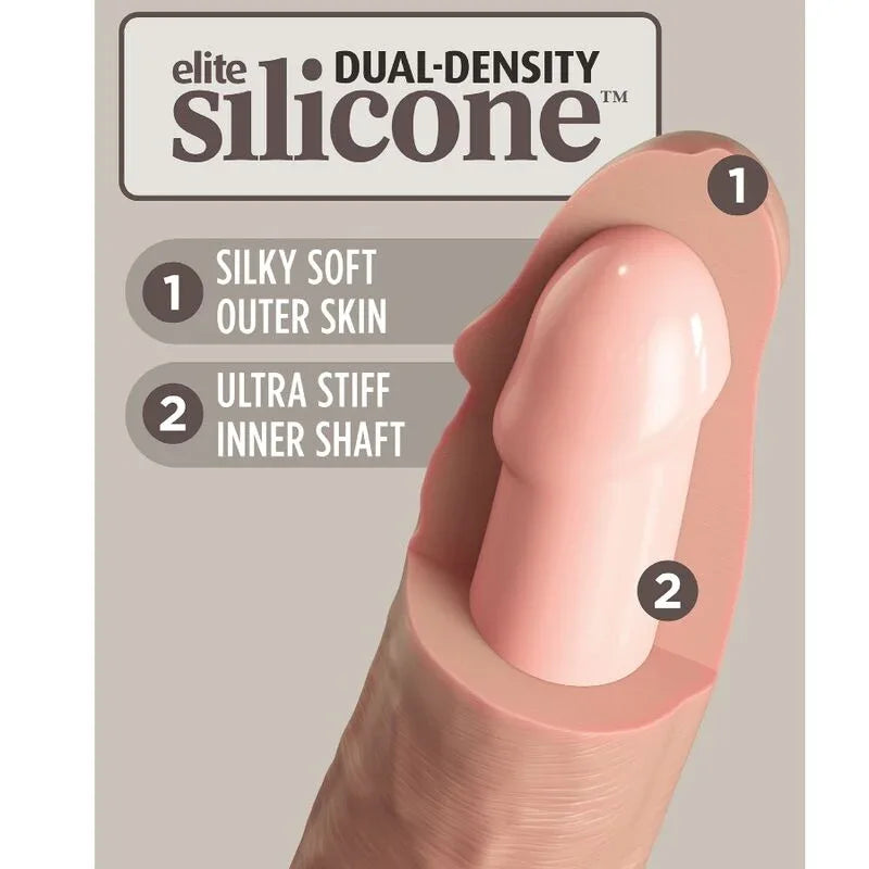King Cock – Elite Gode Réaliste Vibrant & Silicone 15.2 cm