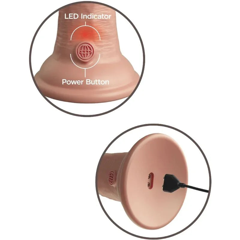 King Cock – Elite Gode Réaliste Vibrant & Silicone 15.2 cm