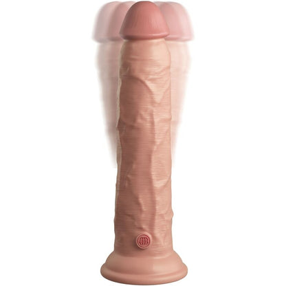 KING COCK - DILDO VIBRADOR DE SILICONA REALISTA Y CON CONTROL REMOTO DE 23 CM