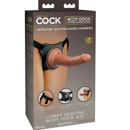 King Cock – Elite Harnais Réglable Confortable avec Gode 17.8 cm